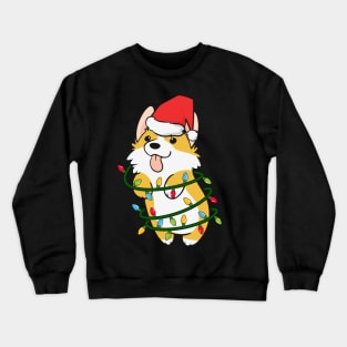 Corgi Santa Christmas Lights Xmas Corgi Gifts For Corgi Lovers Corgmas Crewneck Sweatshirt